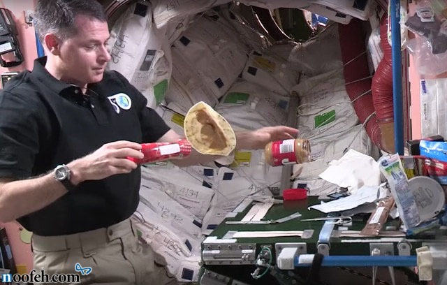 کره ی بادام زمینی و ژله در ایستگاه فضایی بین المللی