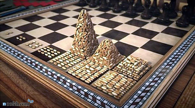 معمای گندم و صفحه شطرنج که توسط صصة بن داهر هندی مطرح شد.